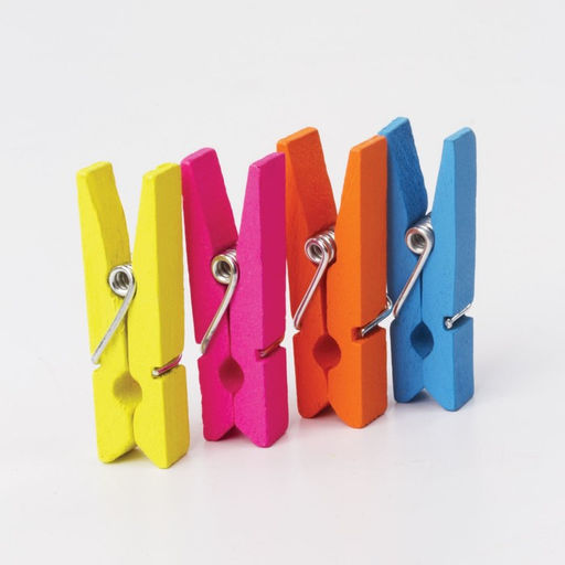 Прищепки разноцветные декоративные «Классика», набор 20 шт., 3.5 см, 10 цветов