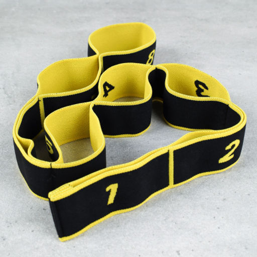 Ремень эластичный для йоги Woohooo Yoga Belt / 8 петель/ желтый / уп 50 - ГалеонТрейд фото 2