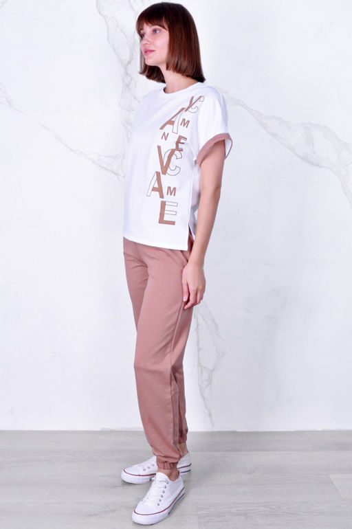 Арт. 2357 Костюм с брюками женский 44-52 (5 шт) Цвет:верх- полынь, низ- полынь - Калинка фото 12