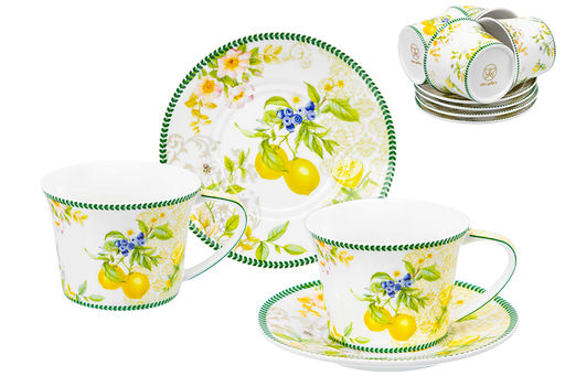 Чайн. наб. 12 пр. 270 мл Лимоны, NEW BONE CHINA - Elan gallery фото 14
