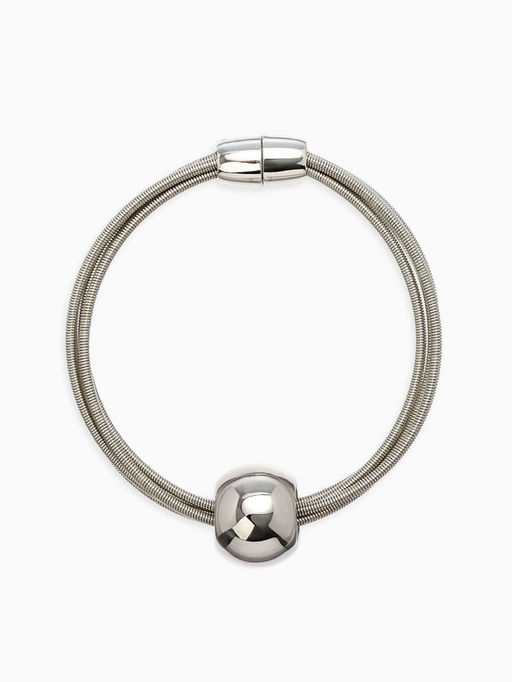 Набор 2 предмета: колье, браслет Бусина на нитях, цвет серебро