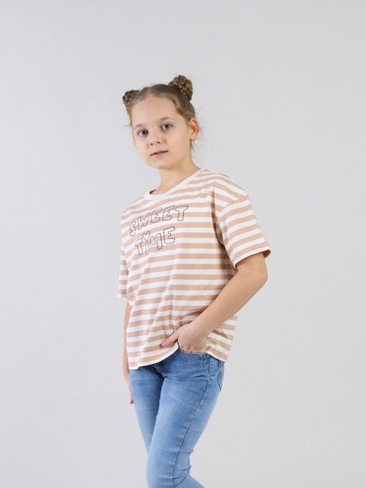 CRB wear / CSJG 64023-31-433 Футболка для девочки,бежевый/Ex.Cherubino  фото 2