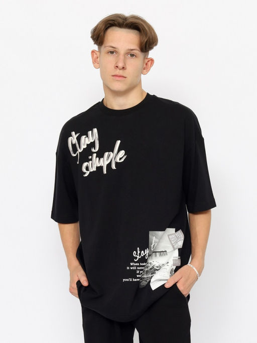 CRB wear/CWSM 60340-22 Футболка мужская,черный/Ex.Cherubino  фото 2