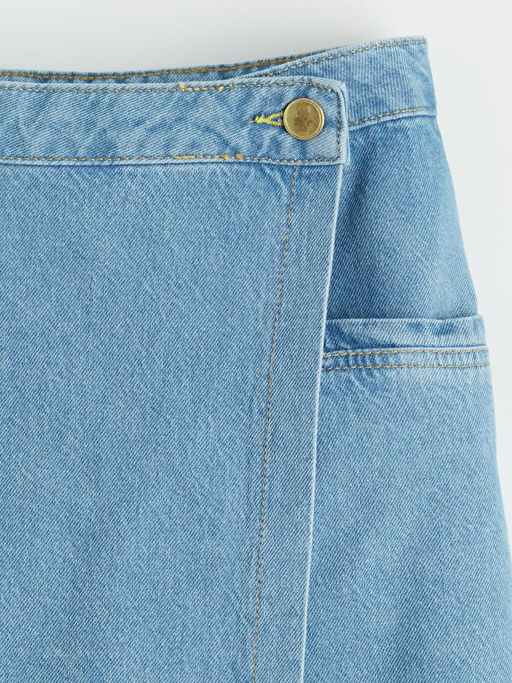 Anvelop Kesim Cepli K?z ?ocuk Jean ?ort Etek