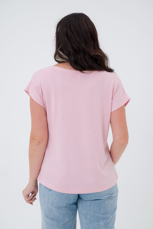 Футболка женская из вискозы Лирика пудра You are safe - Амадэль фото 3