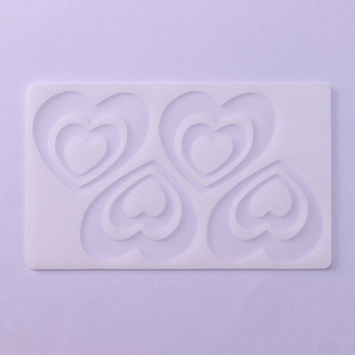 Цена за 4 шт. Форма для шоколада Сердцем к сердцу, силикон, 4 ячейки, 19?11.5?0.3 см, прозрачная - Simaland фото 3