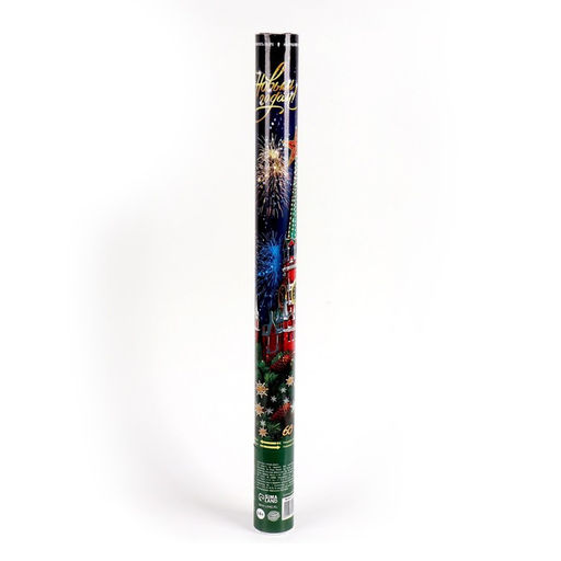 Пневмохлопушка поворотная С Новым годом! Куранты, конфетти, фольга-серпантин, 60 см - Страна карнавалия фото 4