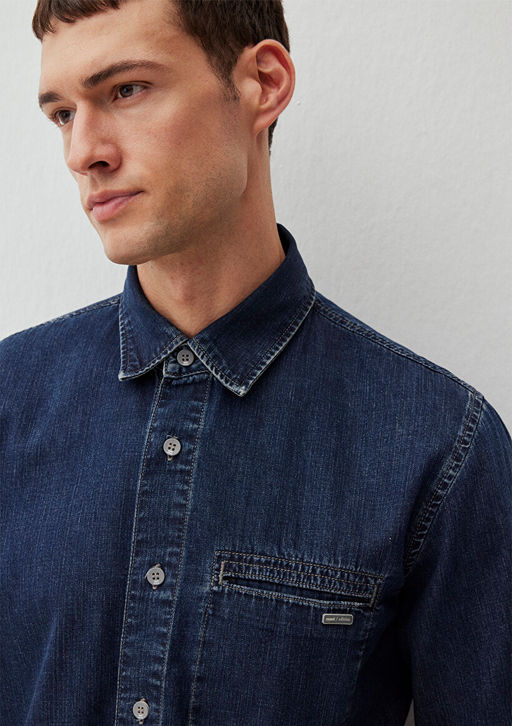 Barry Mavi Edition Koyu Mavi Jean Gomlek  фото 7