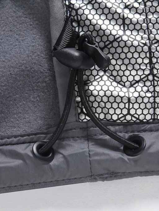 Куртка мужская гибридная стёганая с капюшоном с графеновой подкладкой темно-серого цвета 9621_1TC