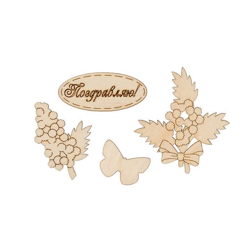 Заготовка для декорирования Mr. Carving ВД-701 Набор фанера 0.3 см Мимоза (2-7)  фото 3