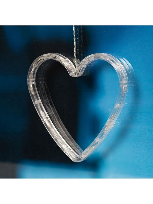 УЦЕНКА Гирлянда Бахрома 2.4?0.9 м с насадками Сердце, 186 LED, 220 В, 8 режимов, свечение белое - Luazon lighting фото 11