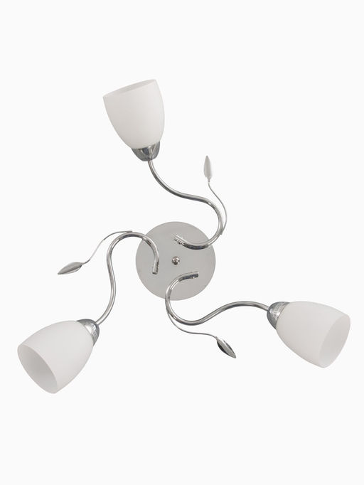 Люстра 11175/3CR, 3×60 Вт, E27, 58×58×22 см, белый/серебро