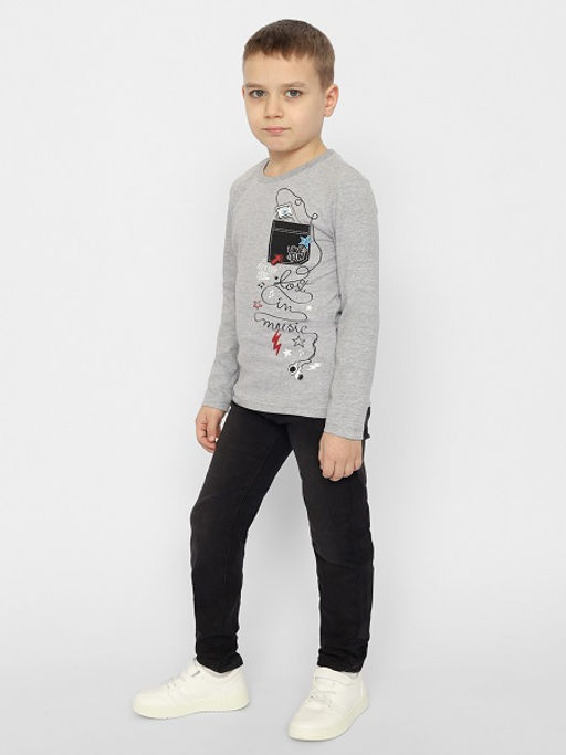 CRB wear/CWKB 63262-11-330 Джемпер для мальчика,светло-серый меланж/Ex.Cherubino фото 3
