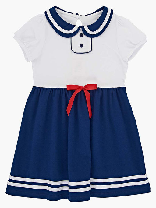 Платье для девочки UD 1579 бел/синий - Mini maxi фото 4