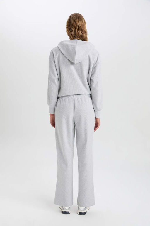 Широкие брюки Широкие брюки Широкая талия Базовые брюки с эластичной шнуровкой и прямыми карманами - Defacto фото 7