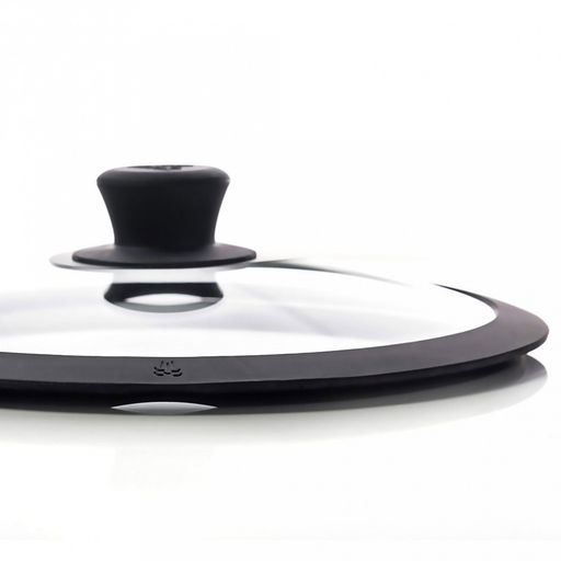 Крышка стеклянная д24см, жаропрочное стекло, силиконовый обод, силиконовая ручка, пароотвод, TalleR (Китай) - Домашняя мода фото 2