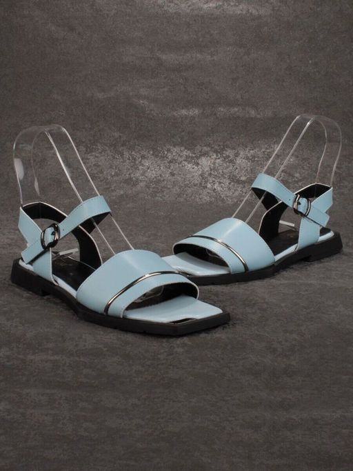 08-PEY183-5 LIGHT BLUE Босоножки женские (натуральная кожа)