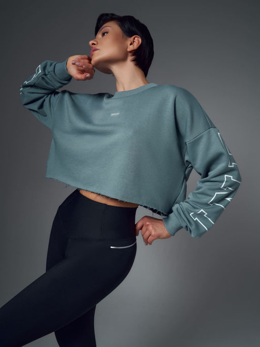 Укороченный свитшот объемного силуэта - NEVERLATE фото 3