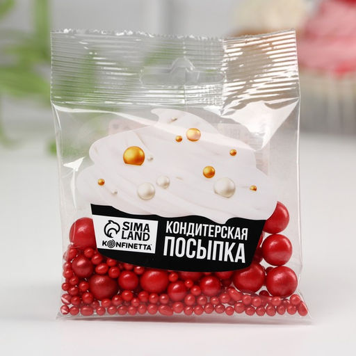 Посыпка кондитерская мягкая: красная, 25 г. - Simaland фото 2