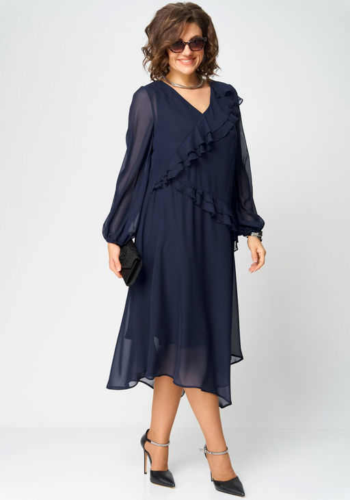 Платье EVA GRANT 7122В темно-синий