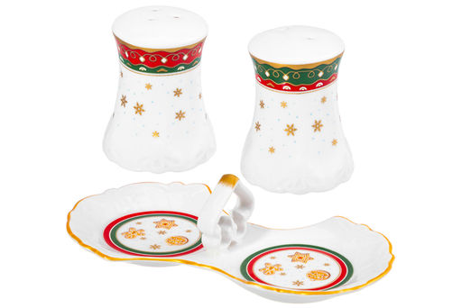 Набор д/специй 2 пр Новогодняя елка 16,5*9*7,5 см, на подставке, NEW BONE CHINA - Elan gallery фото 9