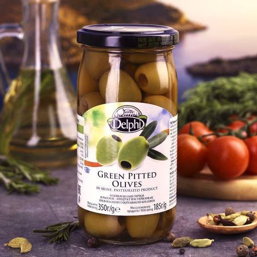 Оливки без косточки в рассоле, Delphi, с/б., 350г.,