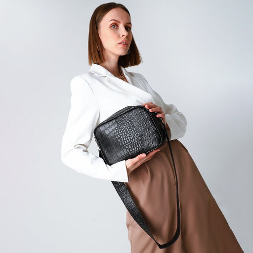 Сумка женская TEXTURA, маленький размер, цвет чёрный  фото 4