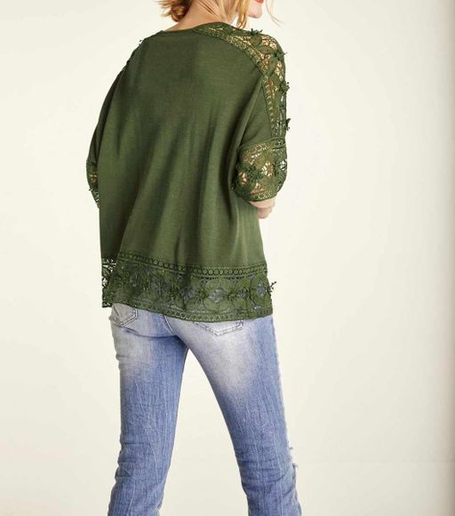 Пуловер, оливковый - Heine фото 4