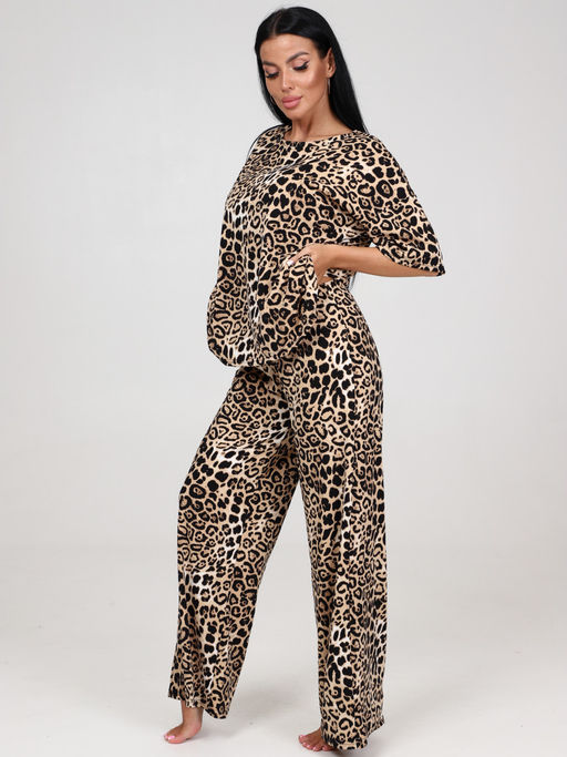 02 ЖЕНСКИЙ КОСТЮМ (брюки) (Бежевый леопард) - А-дина фото 5