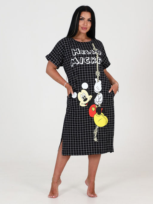 Т-700 ТУНИКА ЖЕНСКАЯ (Черно-белая клетка) - А-дина фото 3