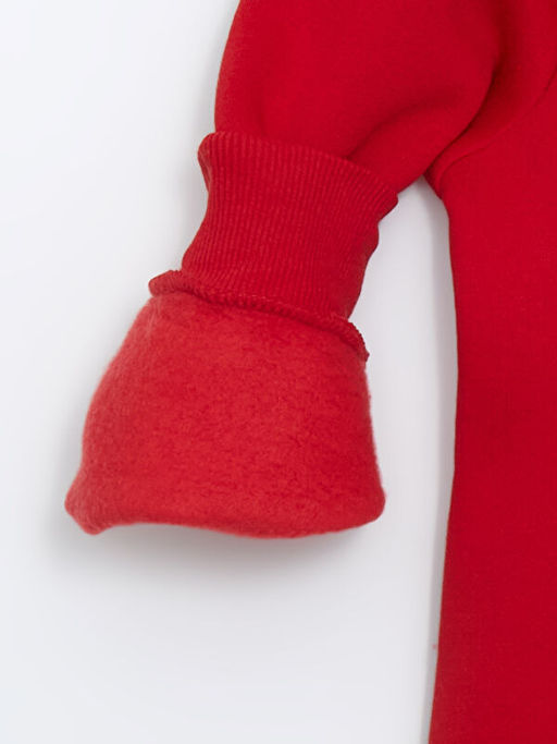 Bisiklet Yaka Bask?l? K?z ?ocuk Sweatshirt