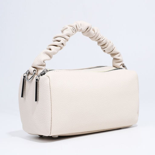 Сумка женская багет на молнии, 20×11×11 см, молочная