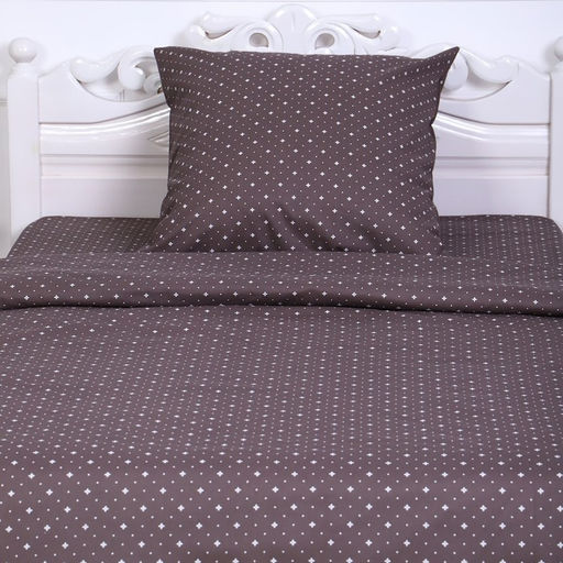 Постельное бельё 1,5сп Голливуд, цвет коричневый, 150х210см, 150х210см, 70х70 см, бязь, 120 г/м, хлопок 100% - Атра фото 2