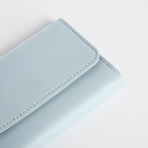 Кошелёк на кнопке, цвет голубой - Simaland фото 3