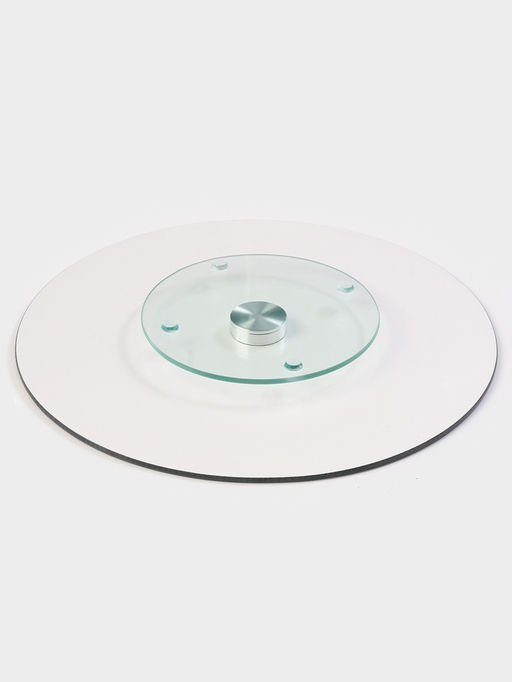 Подставка для торта вращающаяся Magistro Восток, d=32 см, стекло, чёрная  фото 3