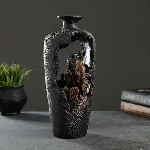 Подставка для благовоний TAKE IT EASY «Ваза», набор благовоний конусы, стелющийся дым, 29×13×12 см