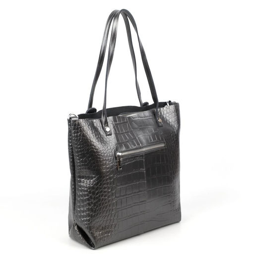 Женская кожаная сумка шоппер под крокодила 0057-41 - Cidirro фото 3