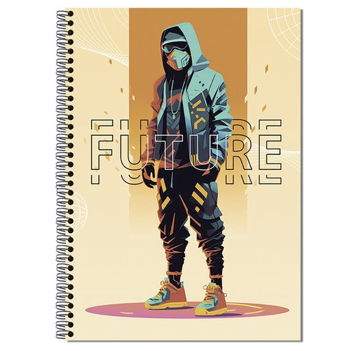 Тетрадь A4, 60 листов в клетку, на гребне Будущее