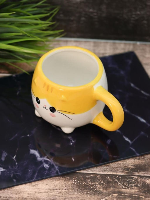 Кружка керамическая Cat, orange, 450 мл