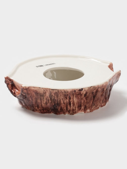 Блюдо для подачи Magistro Wood, 20.5×18.7×5.5 см, фарфор, коричневое