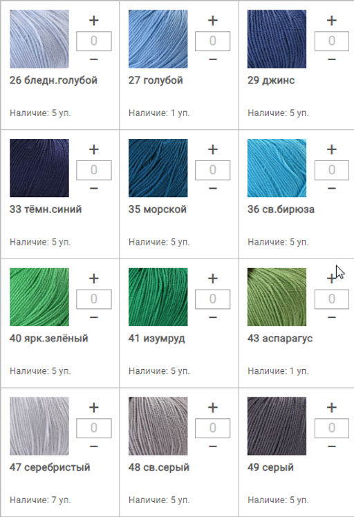 Цена за 10 мотков пряжи DONNINA