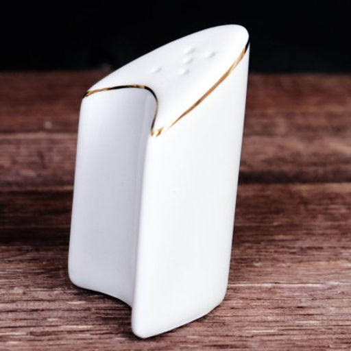 Набор для специй 4 предмета белый А / FY203004 /уп 48/ Золотая отводка Костяной - Галеонтрейд фото 5