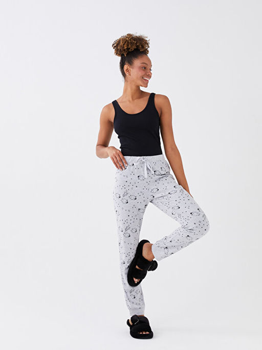 Beli Lastikli Desenli Kad?n Jogger Pijama Alt - Waikiki фото 2