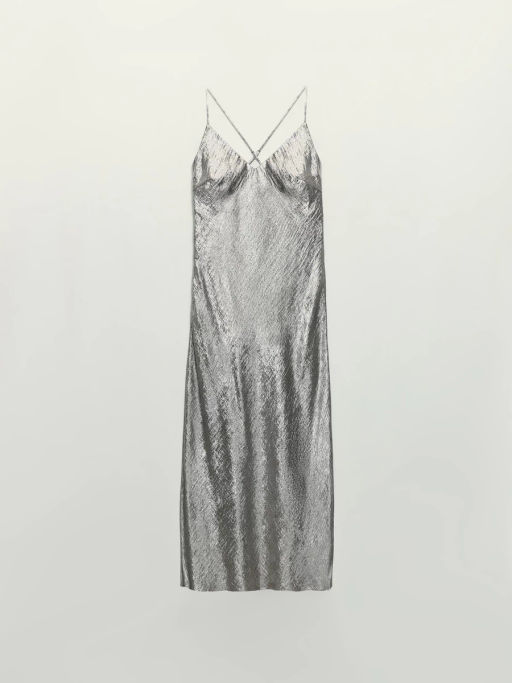 Платье миди из блестящей ткани / Zarina  фото 9