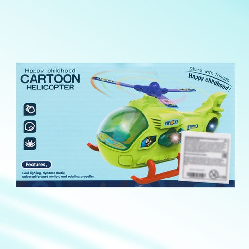 Вертолет «Джими», свет и звук, работает от батареек, цвет МИКС