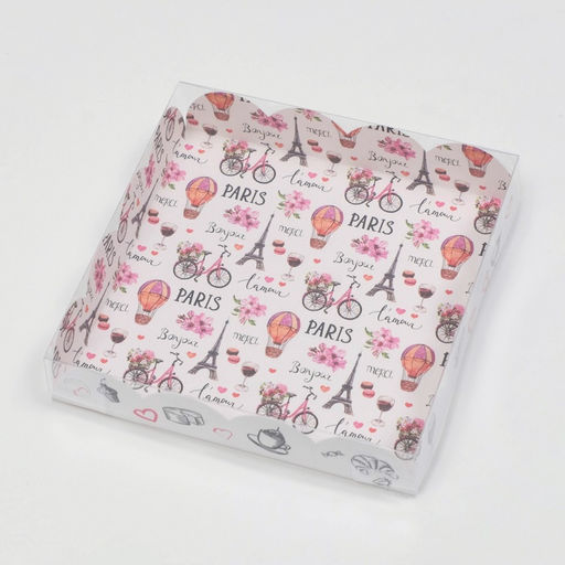 Цена за 5 шт. Коробка для печенья, «Париж», 15×15×3 см