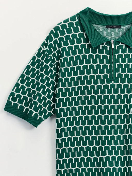 Джемпер поло из жаккарда ZR2605043305-16 / Zarina