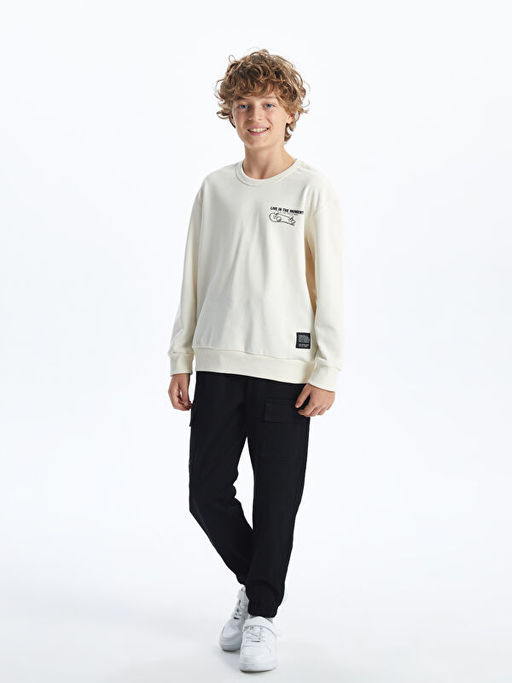 Bisiklet Yaka Erkek ?ocuk Sweatshirt - Waikiki фото 5