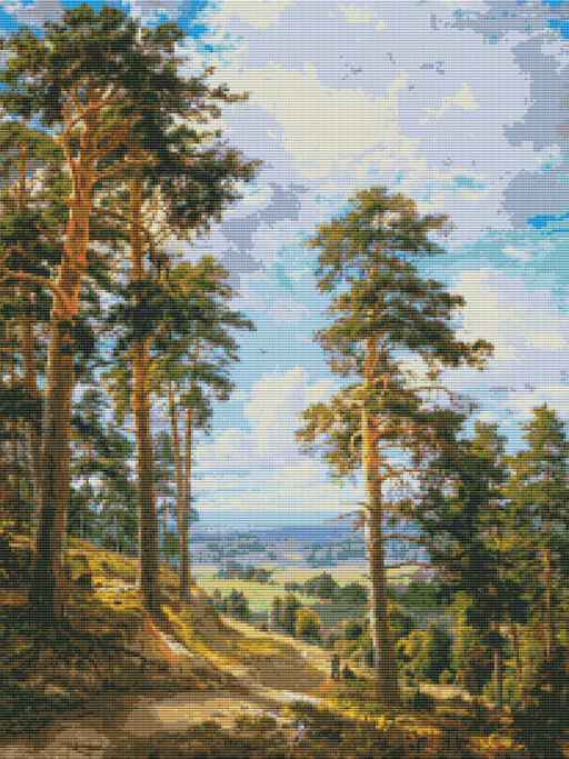 Вышивка крестиком 40х50см, Лес