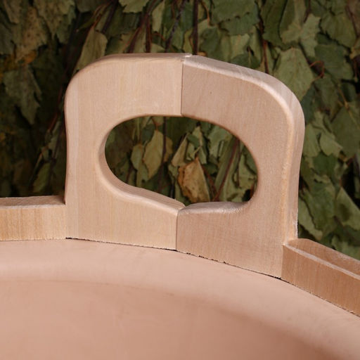 Шайка - таз для бани и сауны «Термо», 12 л, деревянная, пластиковая вставка, «Добропаровъ»